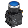 Кнопка с подсветкой и фиксацией IEK MASTER d=22мм 1NO+1NC синяя MI-BT60-11TD-3-11-K07