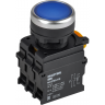 Кнопка с подсветкой IEK MASTER d=22мм 1NO+1NC синяя MI-BT60-11D-3-12-K07