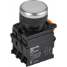 Кнопка с подсветкой IEK MASTER MI-BT60-11D-3-12-K01 d=22мм 1NO+1NC белая MI-BT60-11D-33-12-K01
