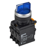 Переключатель с подсветкой на 3 положения IEK MASTER 2NO синий MI-SW60-20XD-4-14-3-K07
